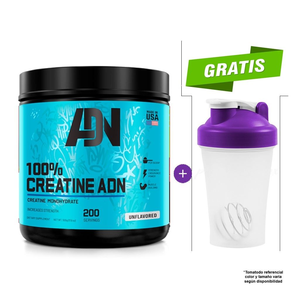 100% Creatine Creatina Monohidratada 500g  ADN Nutrition